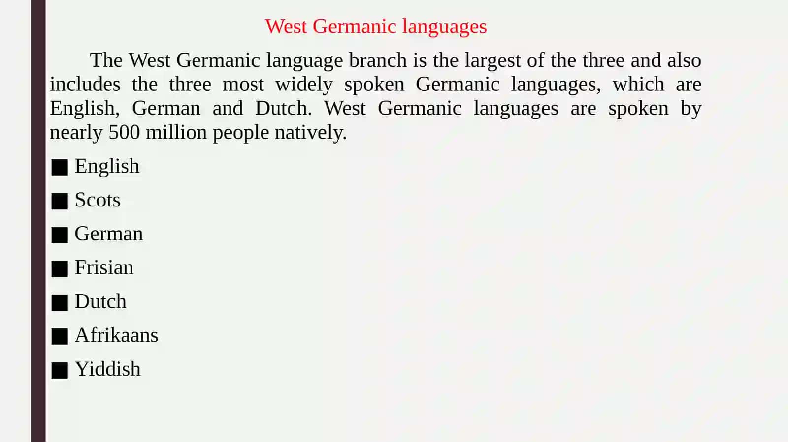 Lecture 6 - The Vocabulary of Germanic Languages 4