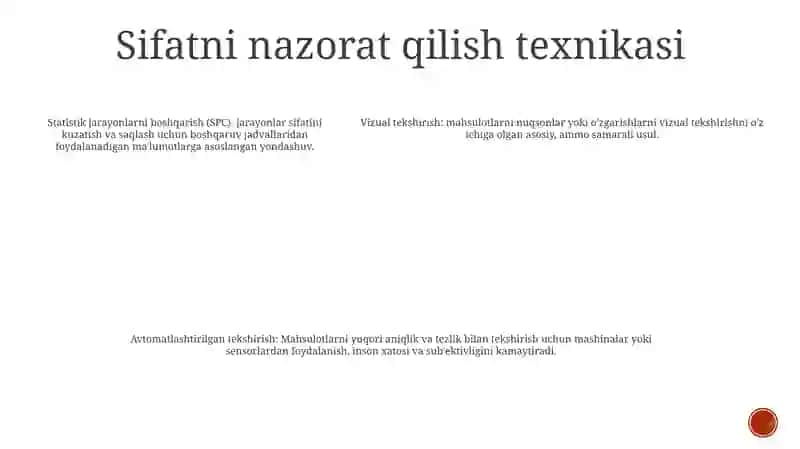 Mahsulot Sifatini Nazorat Qilish 4