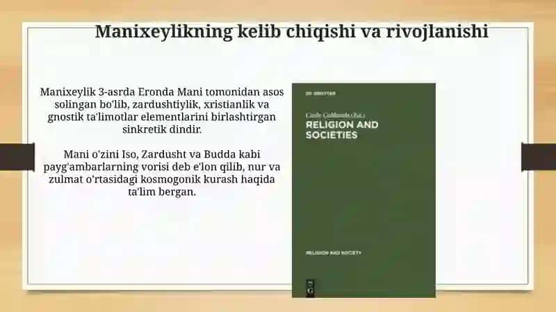 Manixeylik, Mazdakiylik va Sobiylik 4