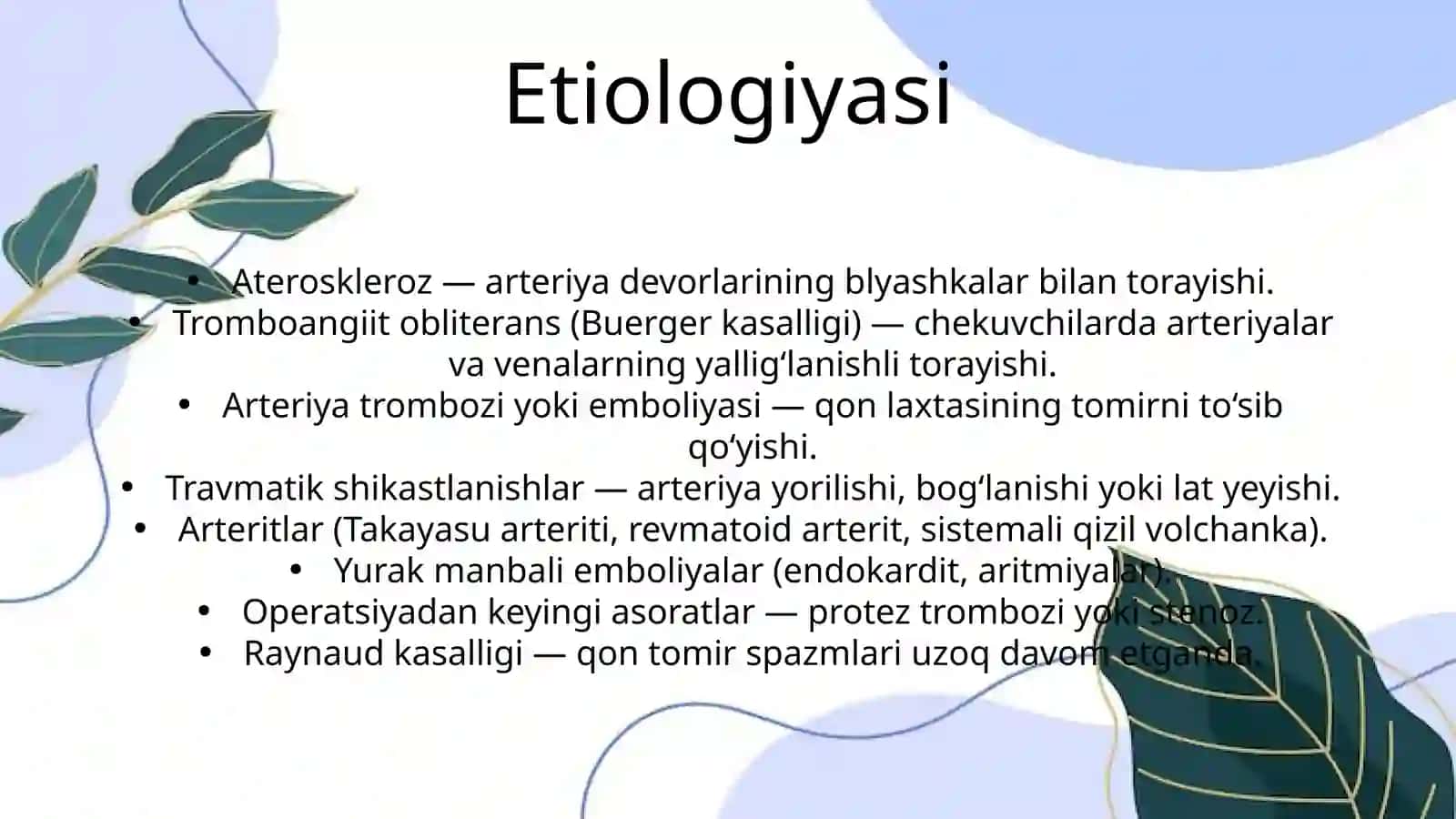 Yuqori a’zolar kritik ishemiyasi 4