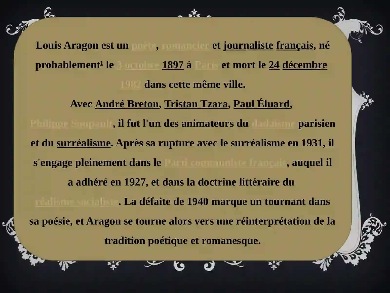 Louis Aragon biographie 4