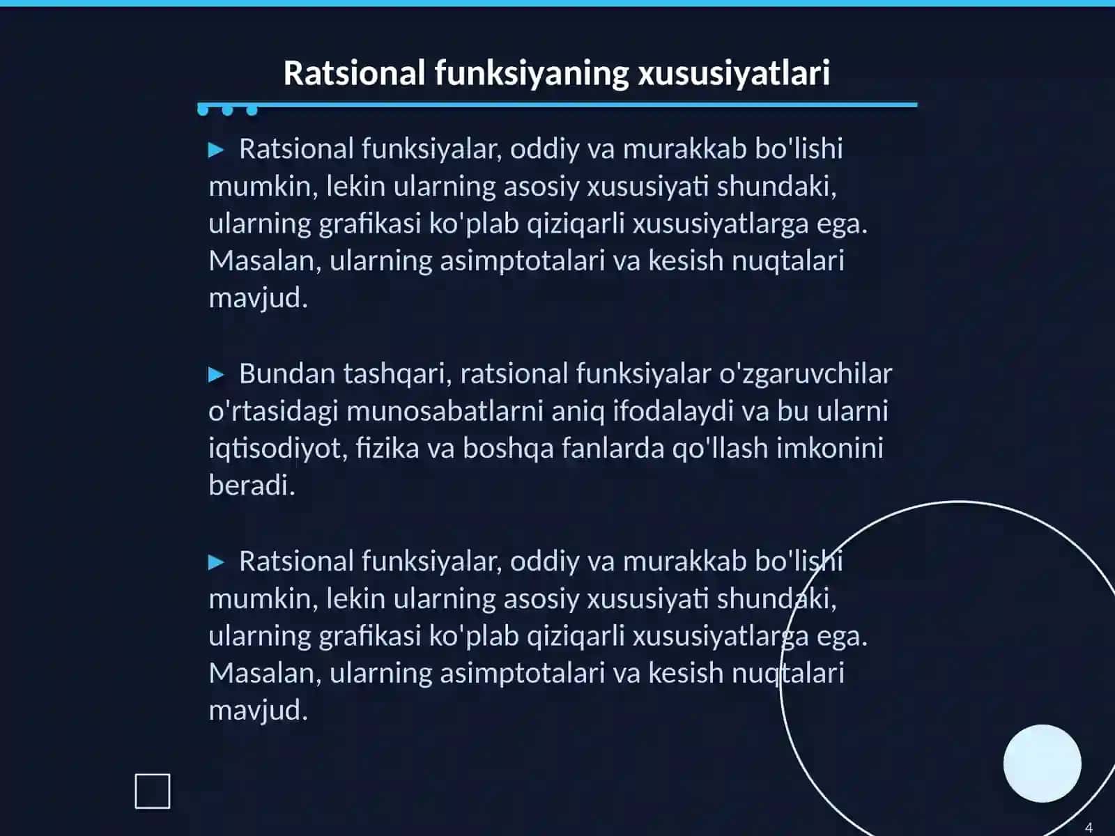 Ratsional funksiyalarni integrallash 4