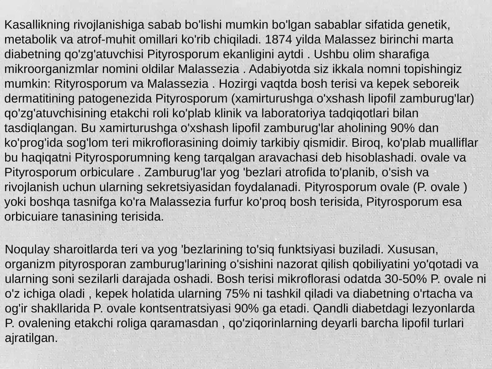 Seboriya va seboreik dermatit (SD) 4