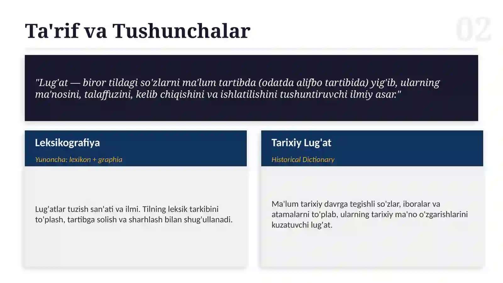 Tarixiy lug'atlar va lug'atshunoslik masalalari 4