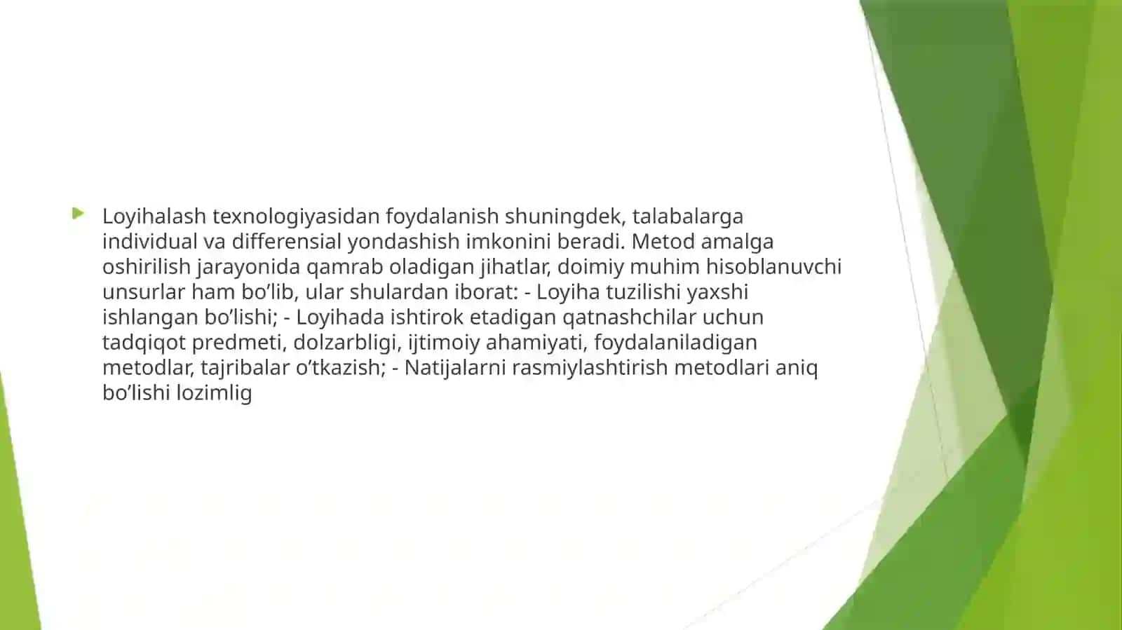 Loyihalash Texnologiyasi 4