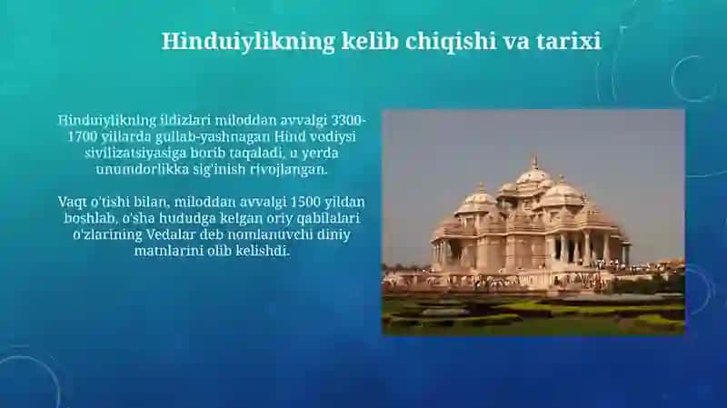 Milliy dinlar.Hindiuzim 4