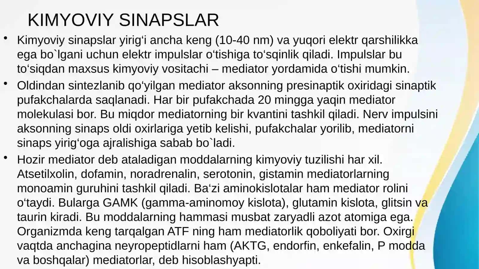 SINAPSLARNING TUZILISHI VA ISHLASH MEXANIZMLARI 4
