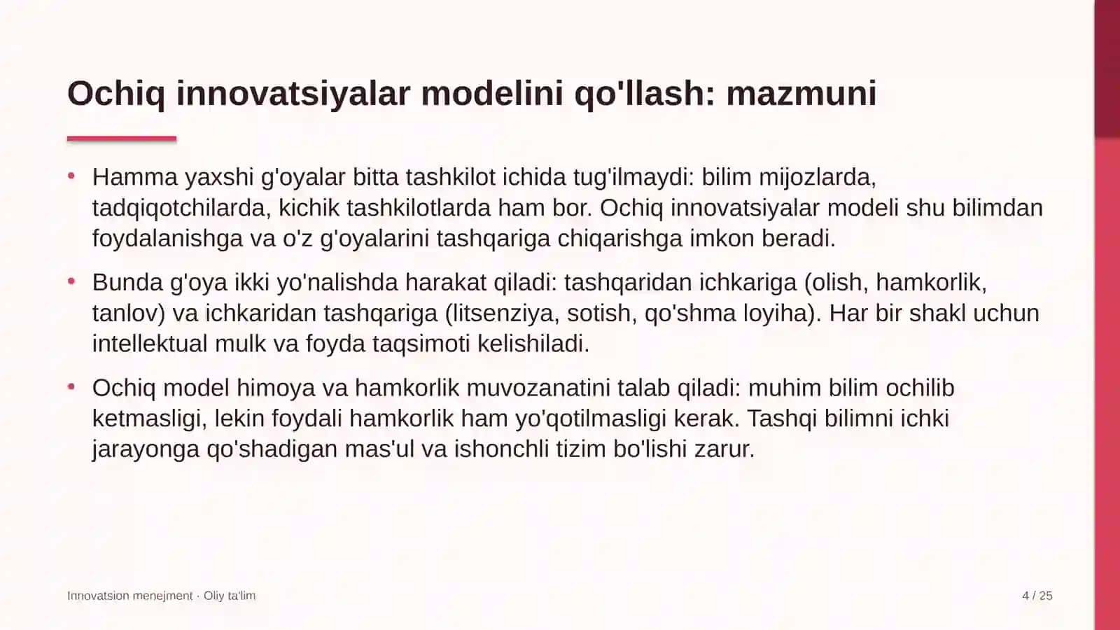 neft mahsulotlari savdosida ochiq innovatsiyalar modelini qo'llash 2679 4