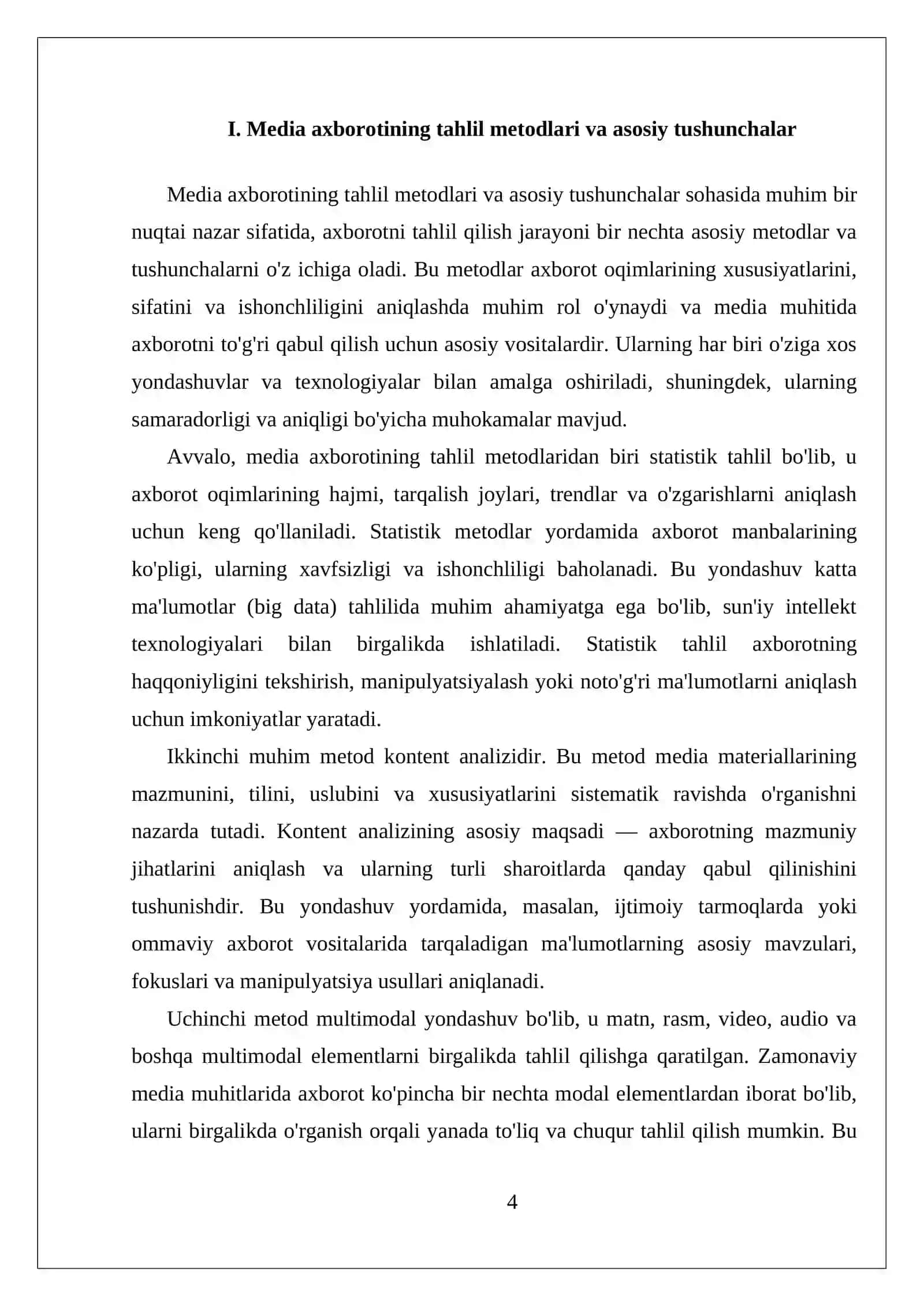 MEDIAVOSITALARIDA AXBOROTNING TAHLILI VA BAHOLANISHI 4