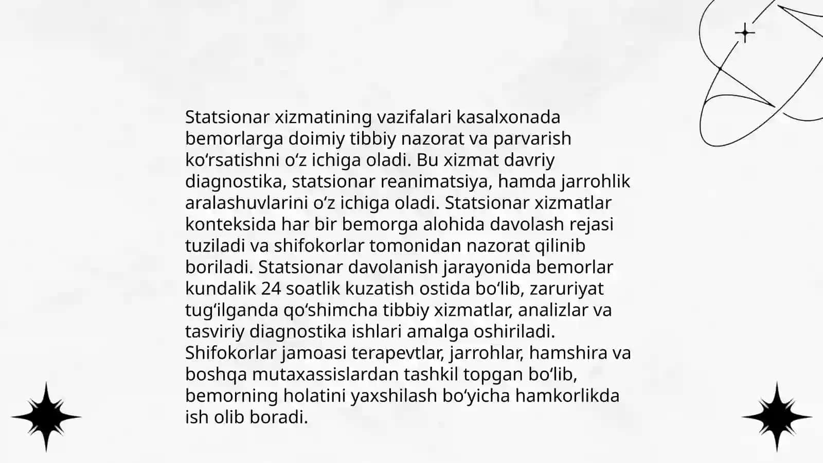 Statsionar xizmati faoliyati 4