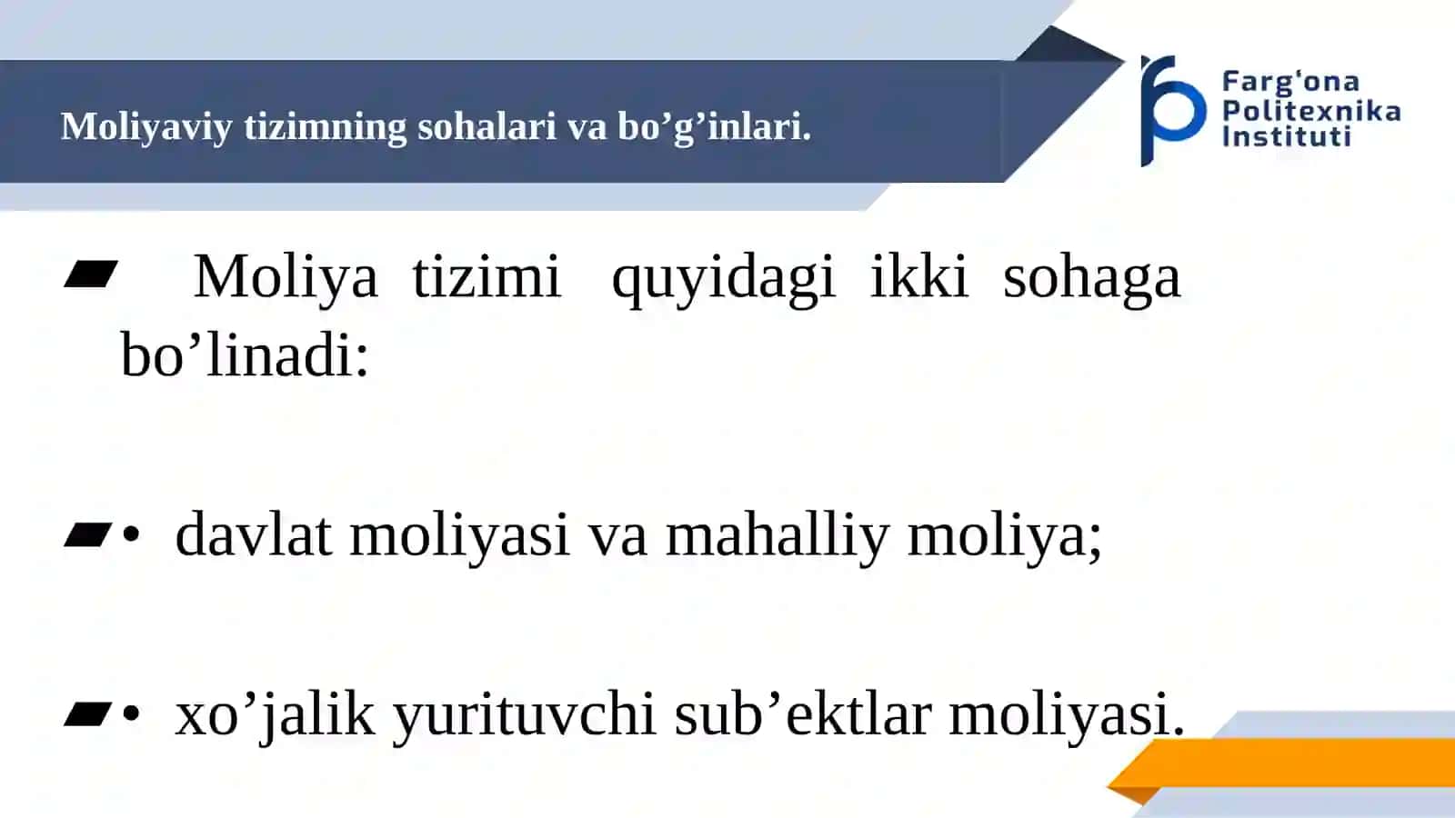 Zamonaviy(amaliy) moliyaviy tizim va moliyaviy oqimlar 4
