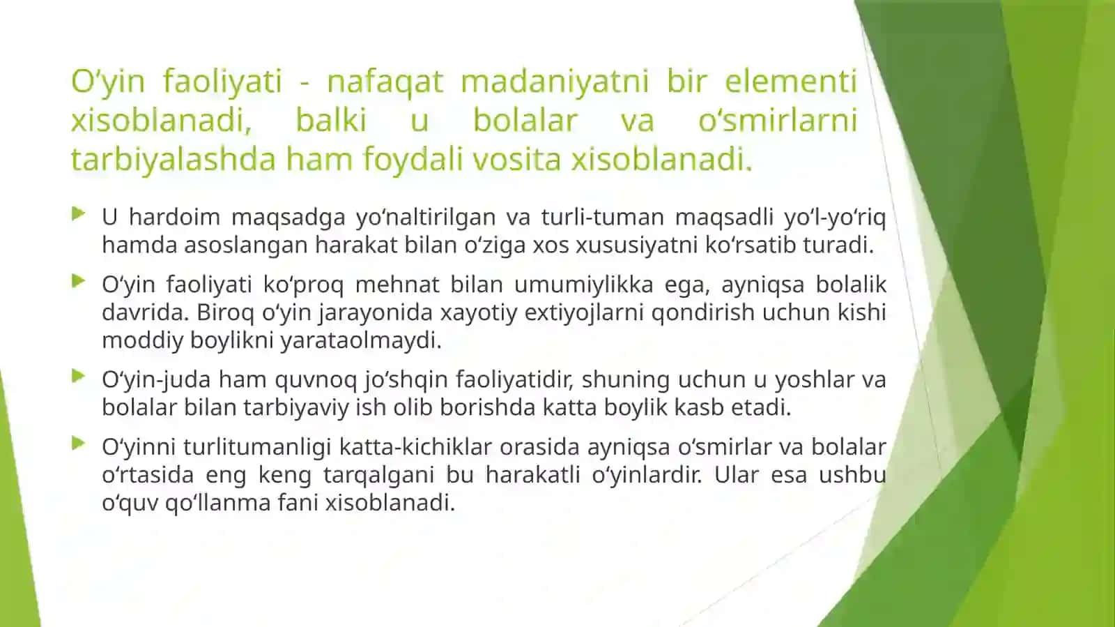 Harakatli o‘yinlar 4