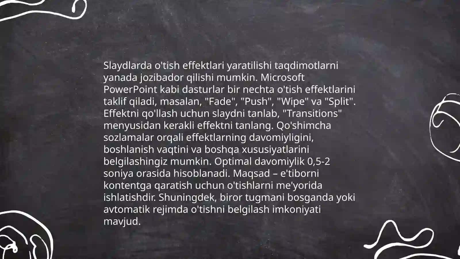PowerPointda animatsion lavhalar yaratish 4