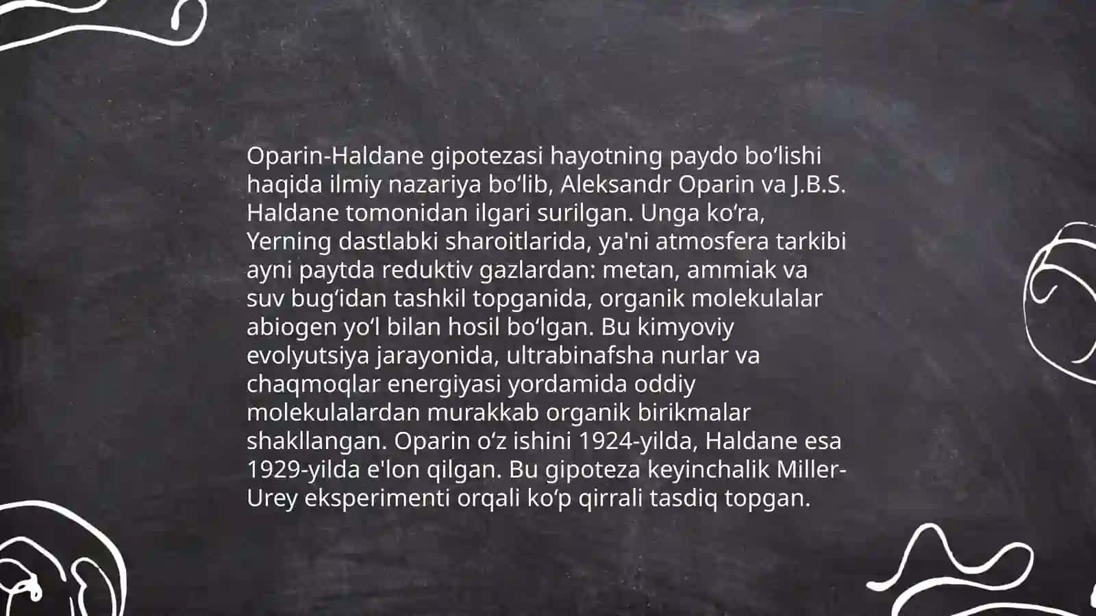 Yerda hayotning paydo boʻlishi 4