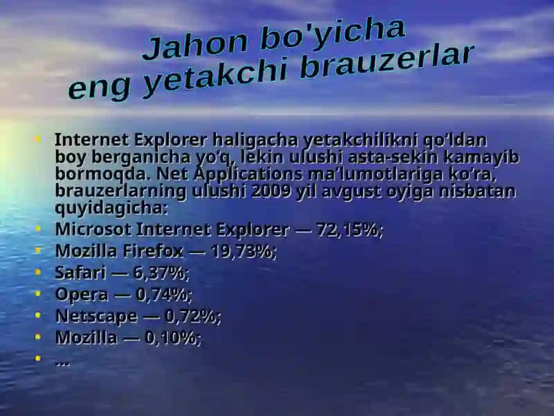 Veb brauzerlar,Internetda axborot qidiruv tizimi 4