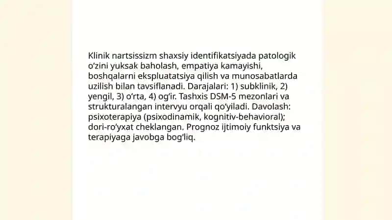 Nartsistik xulq 4