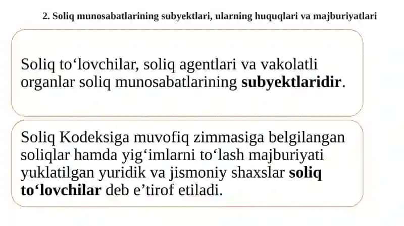 Soliq hisobining predmeti va obyekti 4
