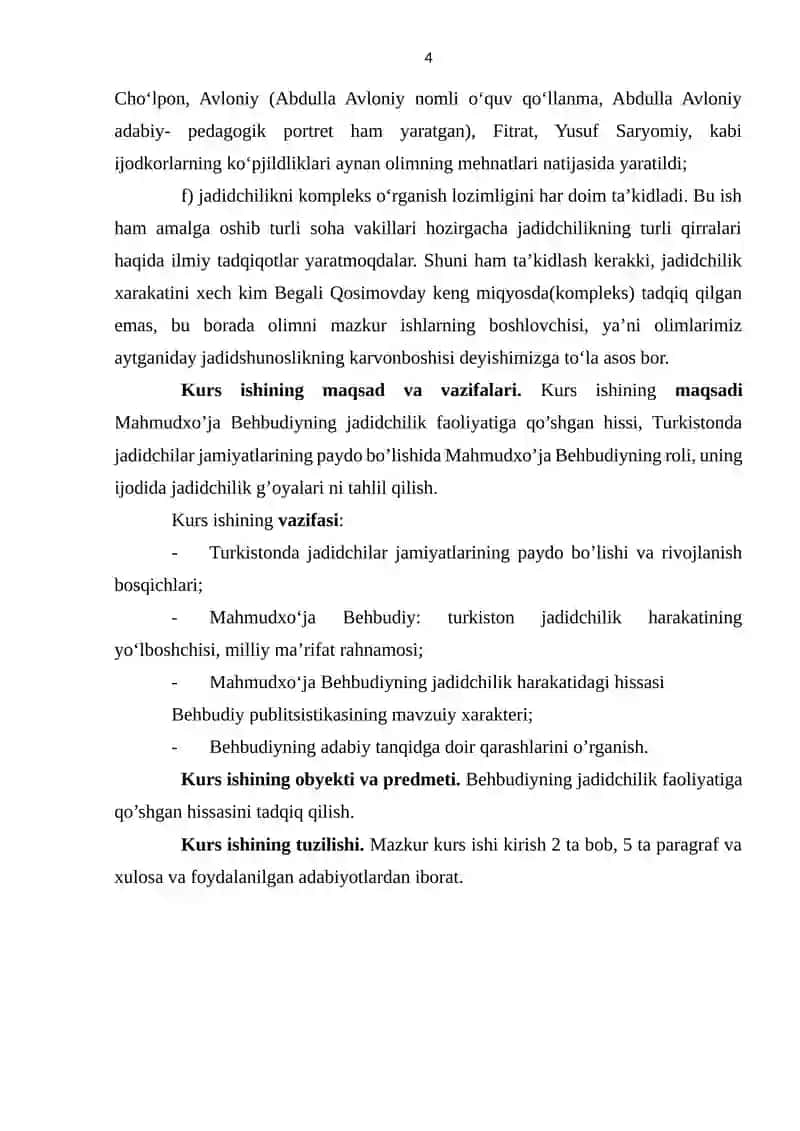 TURKISTONDA JADIDCHILAR JAMIYATLARI.  BEHBUDIYNING IJODI 4