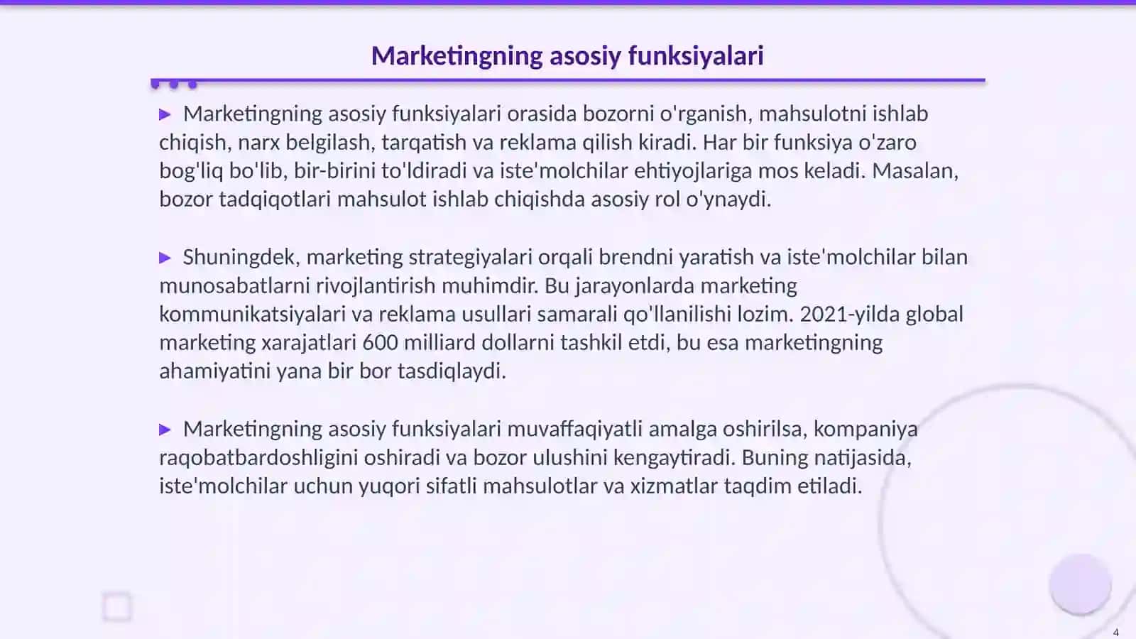 Marketing mohiyati 4