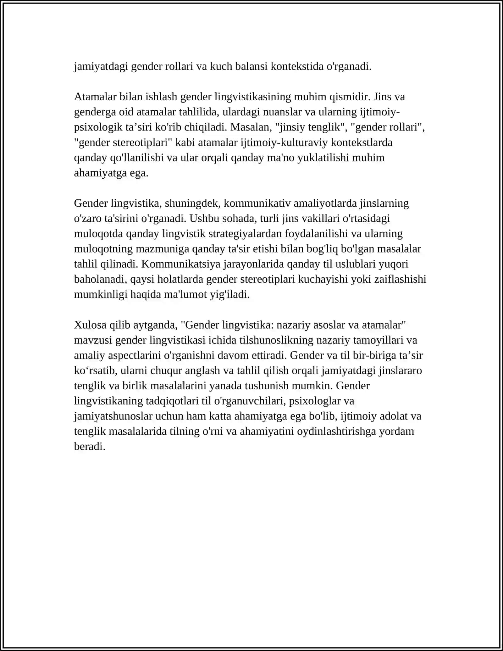 GENDER LINGVISTIKASI VA XULQ ATVOR 4