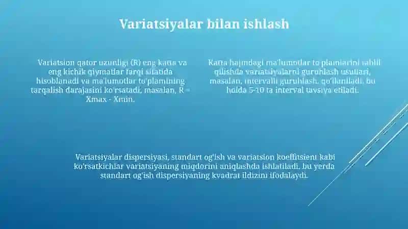 To'plamlar, Variatsion, Qatorlar 4