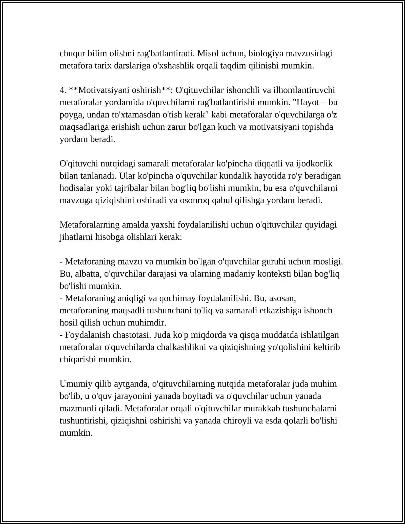O'QITUVCHI NUTQDA BADIIY VOSITALARDAN FOYDALANISHI 4