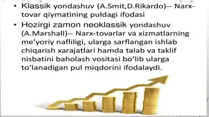 Narxning mohiyat va shakllanish xususiyati 4