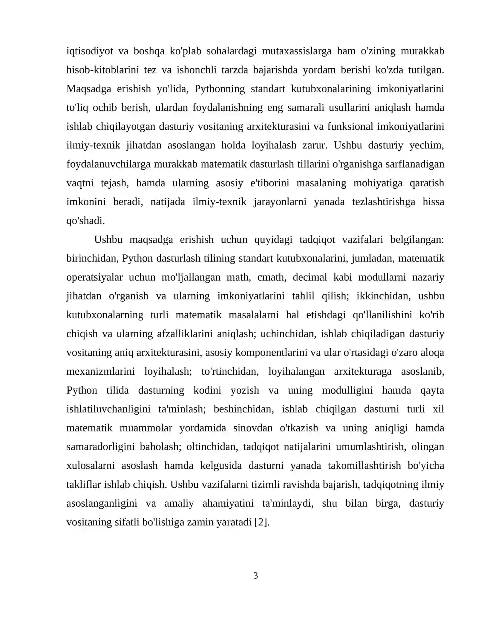 Python dasturlash tilida standart kutubxonalar yordamida matematik hisob-kitob dasturini ishlab chiqish 4