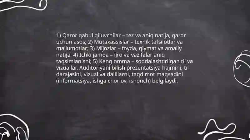 Kommunikativ Koʻnikmalar: Natijalarni samarali taqdim etish san'ati 4