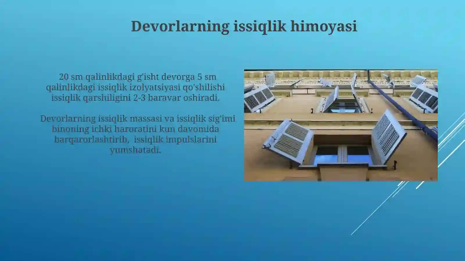 Binolarda issiqlik himoyalanishi nazariy asoslari 4