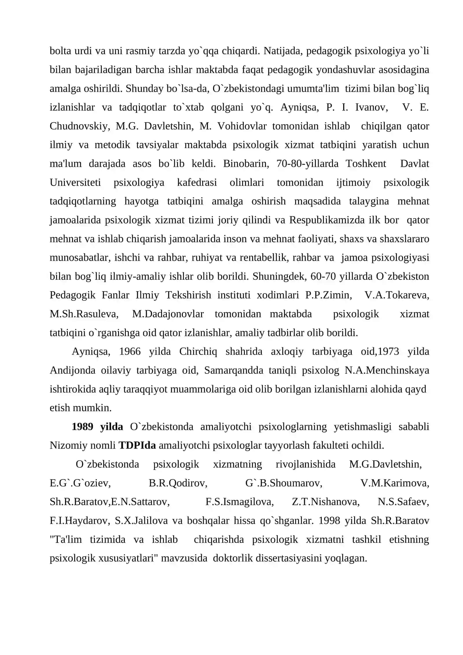 Psixologik xizmatni tashkil etishning umumiy mezonlari 4