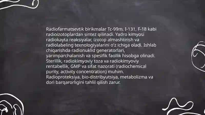 Yadro kimyosining tibbiyotdagi o'rni 4