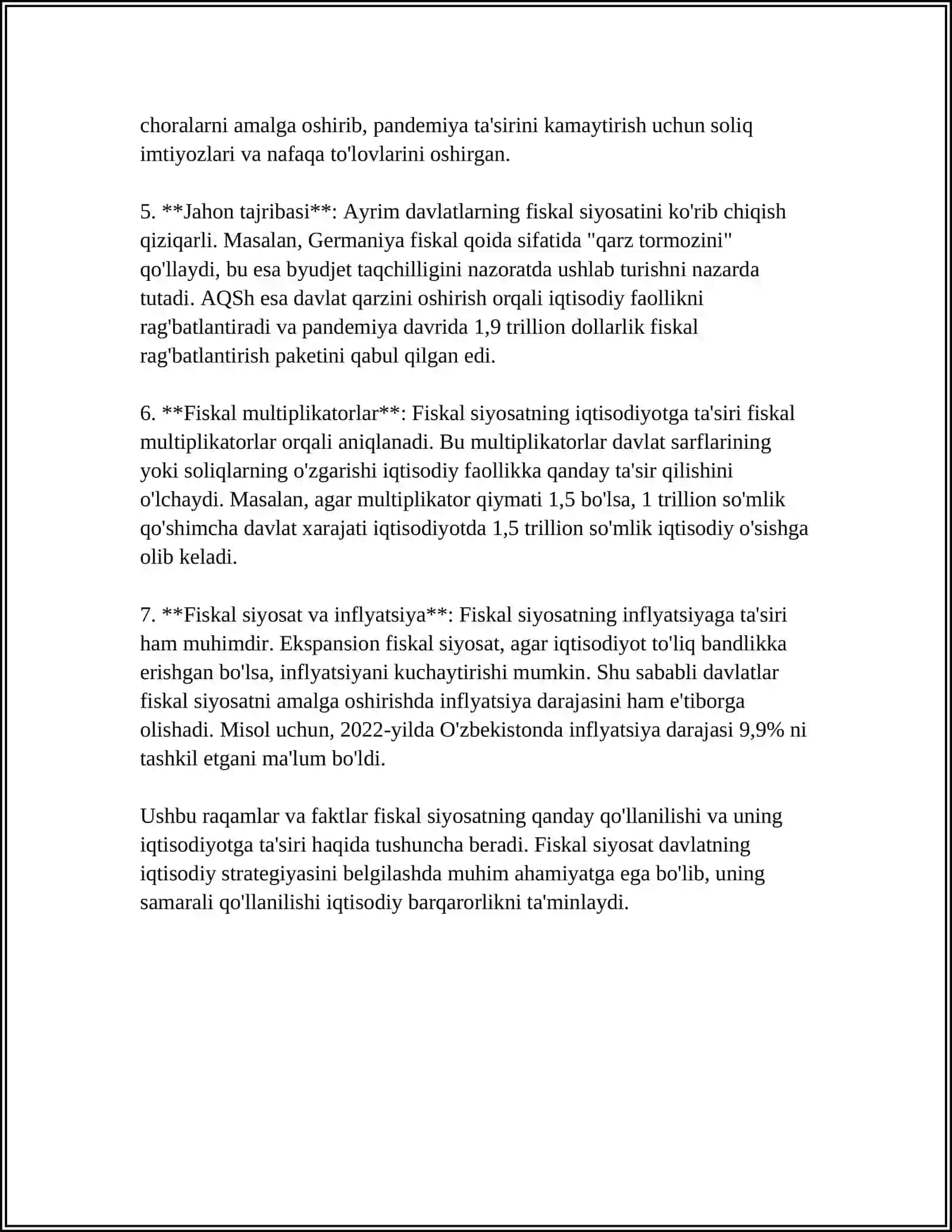 MOLIYA SIYOSATI 4