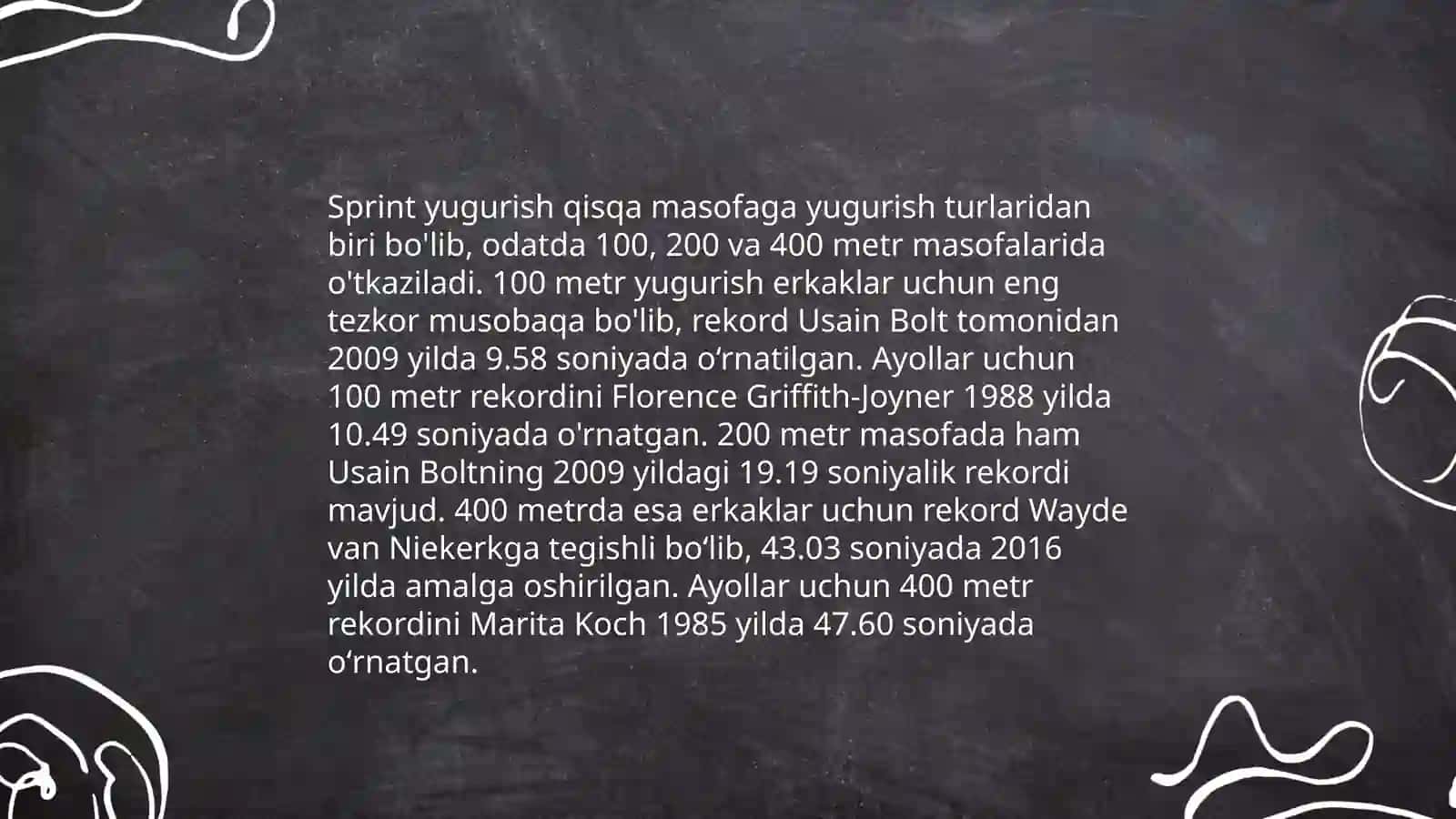 Yugurish masofalari 4
