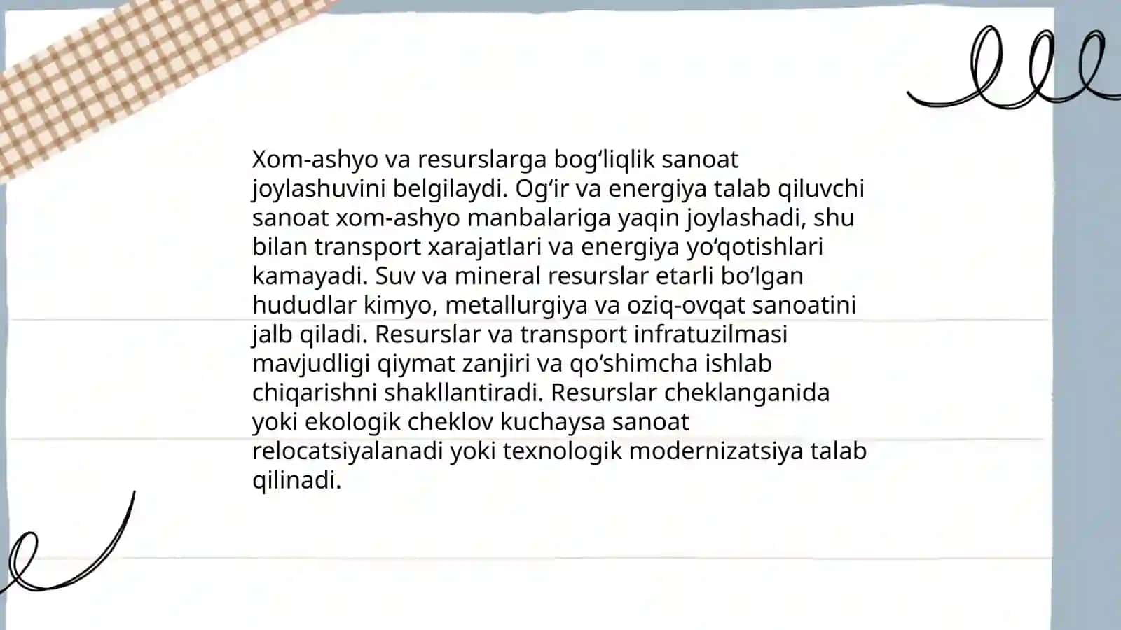 Sanoat tarmoqlarini joylashturish 4