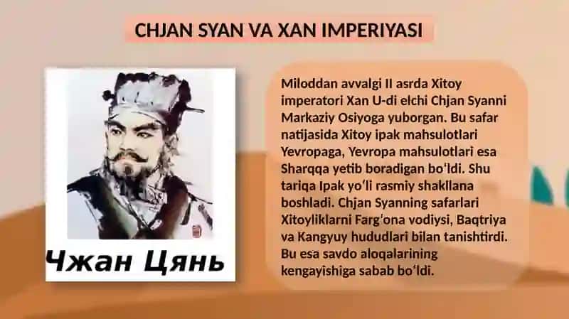 IPAK YO’LINING SHAKLLANISHI VA O’ZBEKISTON TARIXIDAGIO’RNI 4