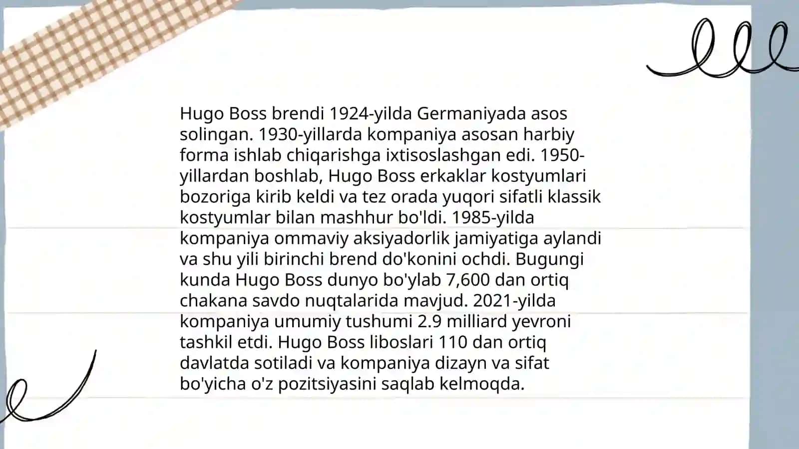 Hugo Boss brendi tarixi va iqtisodiyoti 4