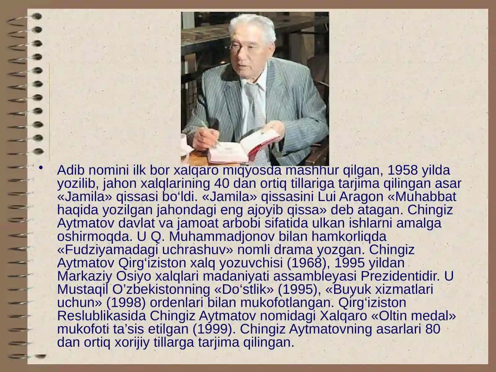 DARS ISHLANMASI "Chingiz Aytmatov" 4