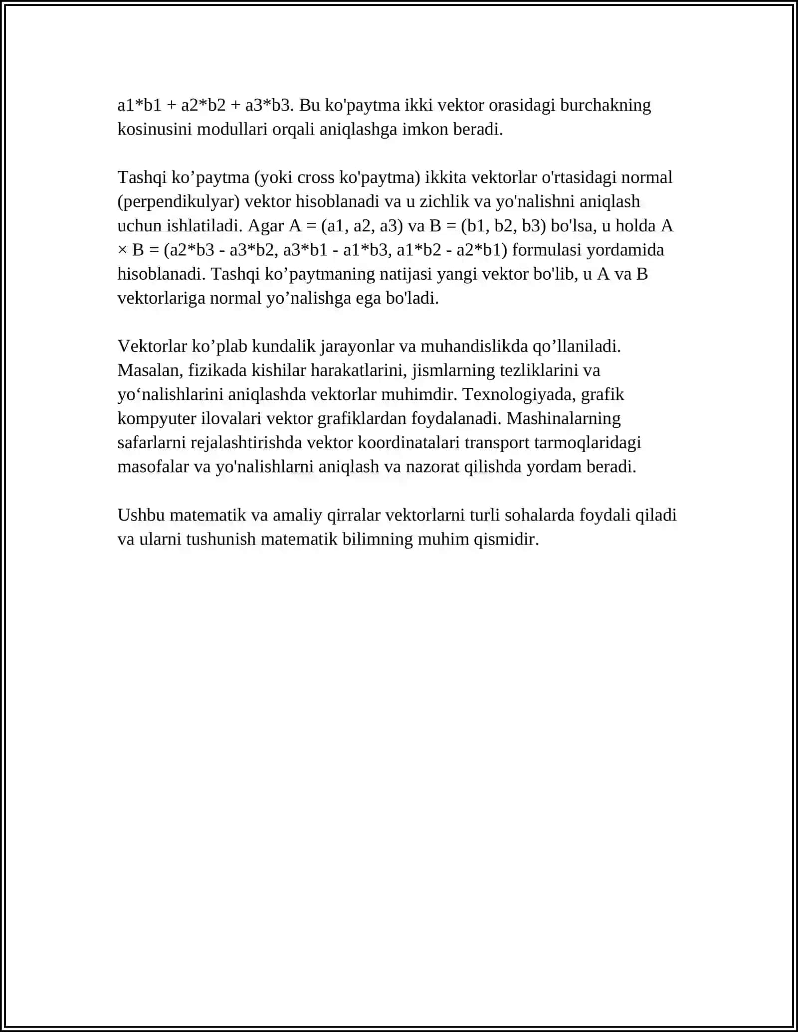 VEKTORLARNI TASHKIL ETISH 4