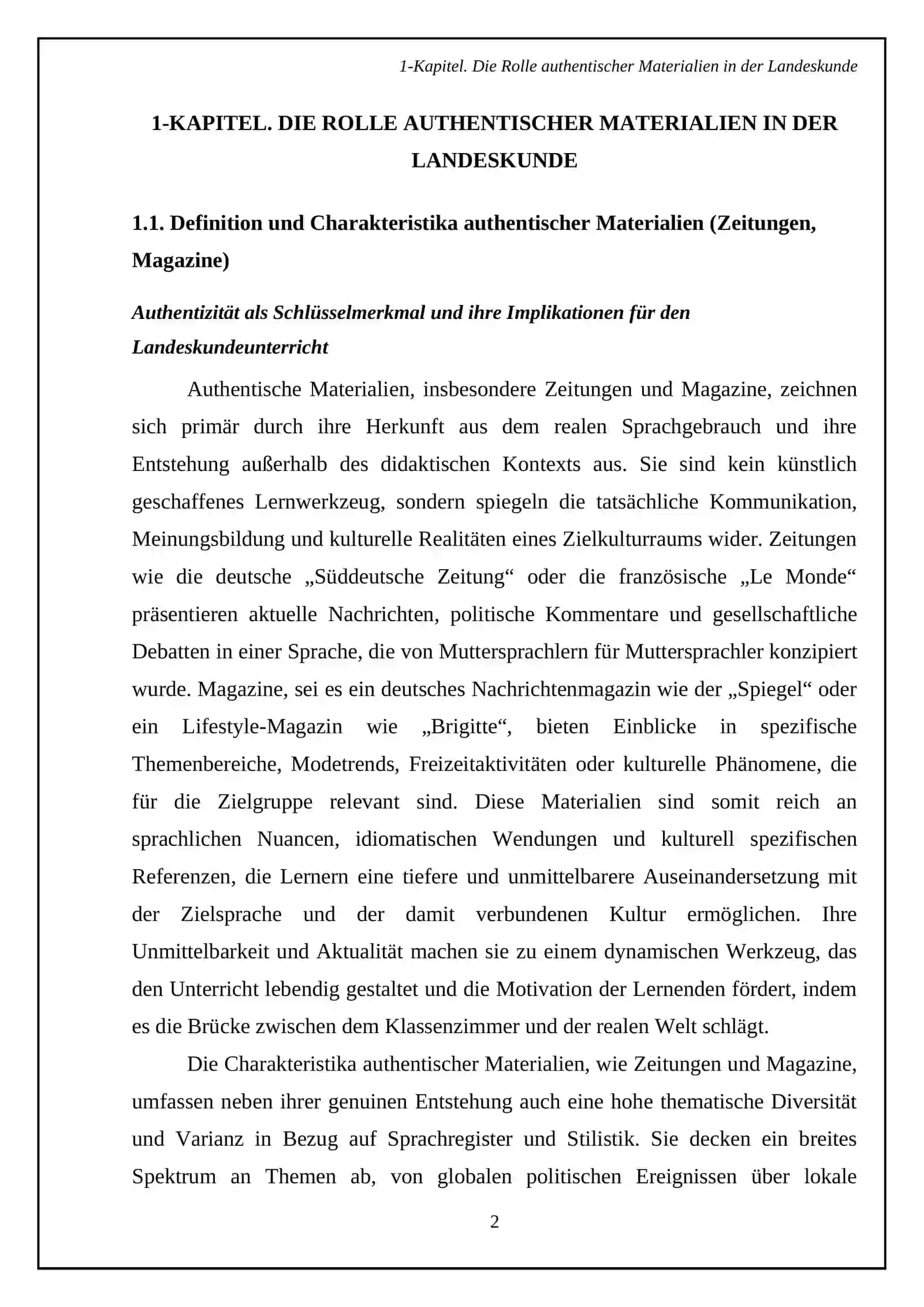 Einsatz authentischer Materialien zur Vermittlung Landeskunde 4