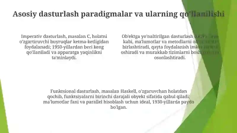 Dasturlash tillarining ICT sanoatidagi roli 4
