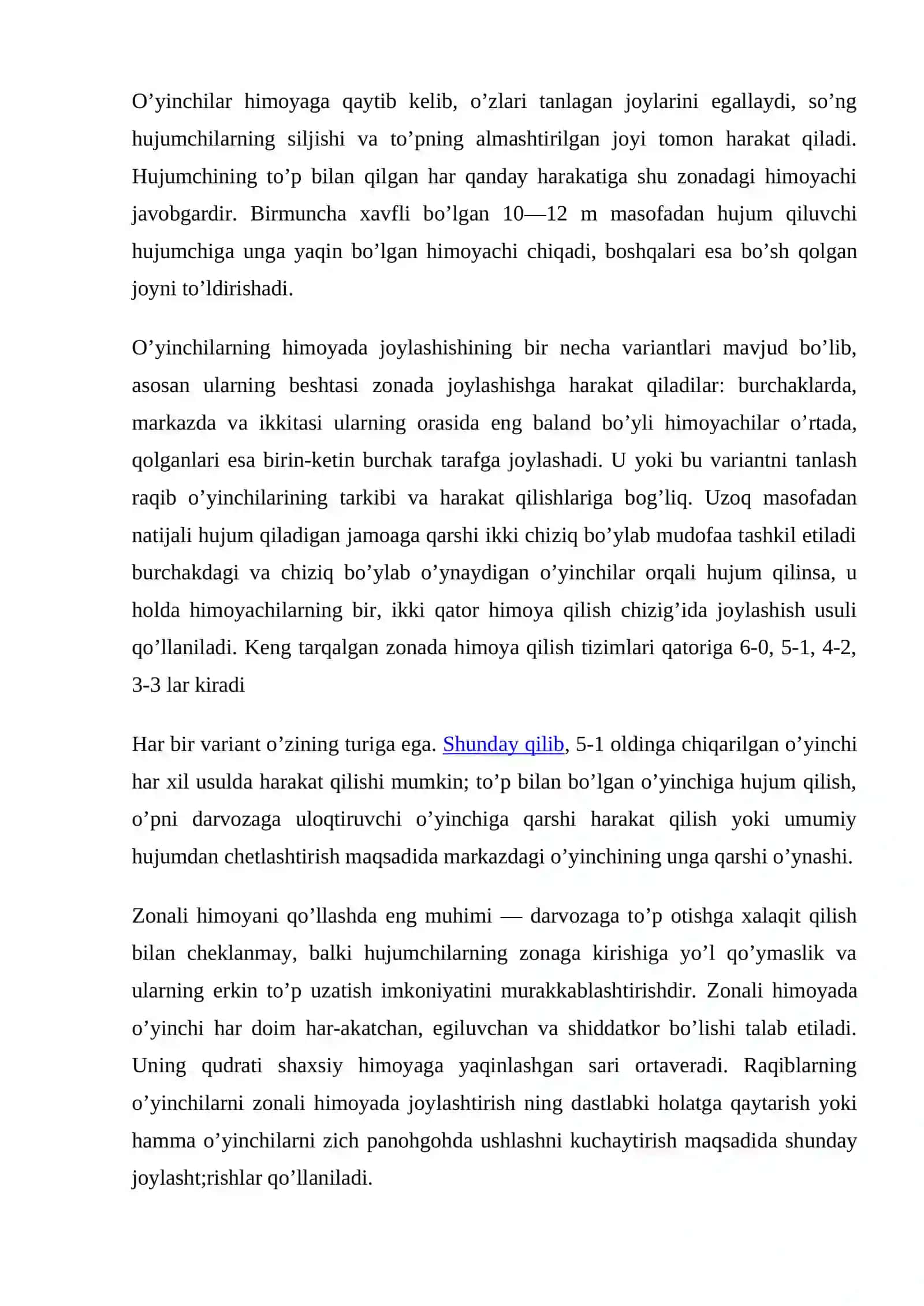 Qo’l to’pi o’yini texnikasi va taktikasi tasnifi 4
