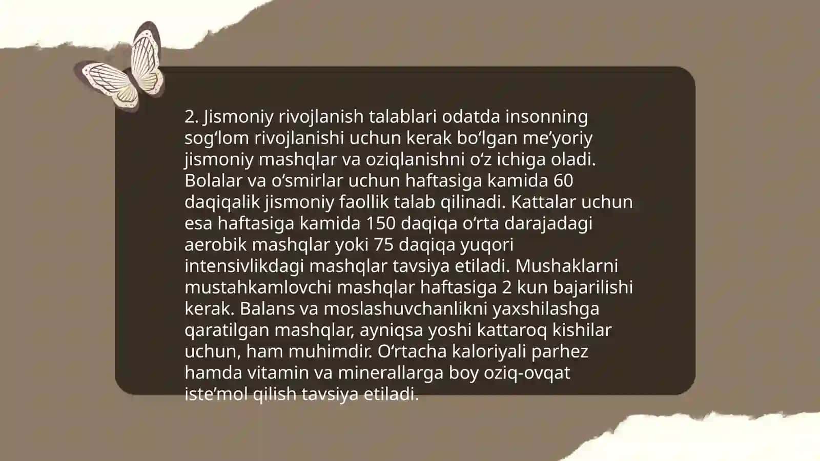Yoshga mos rivojlanish talablari 4
