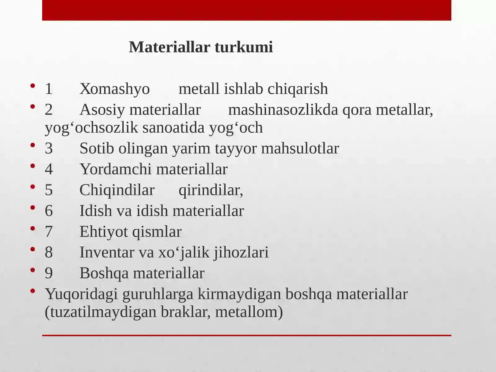 Tovar - Moddiy Zaxiralar 4