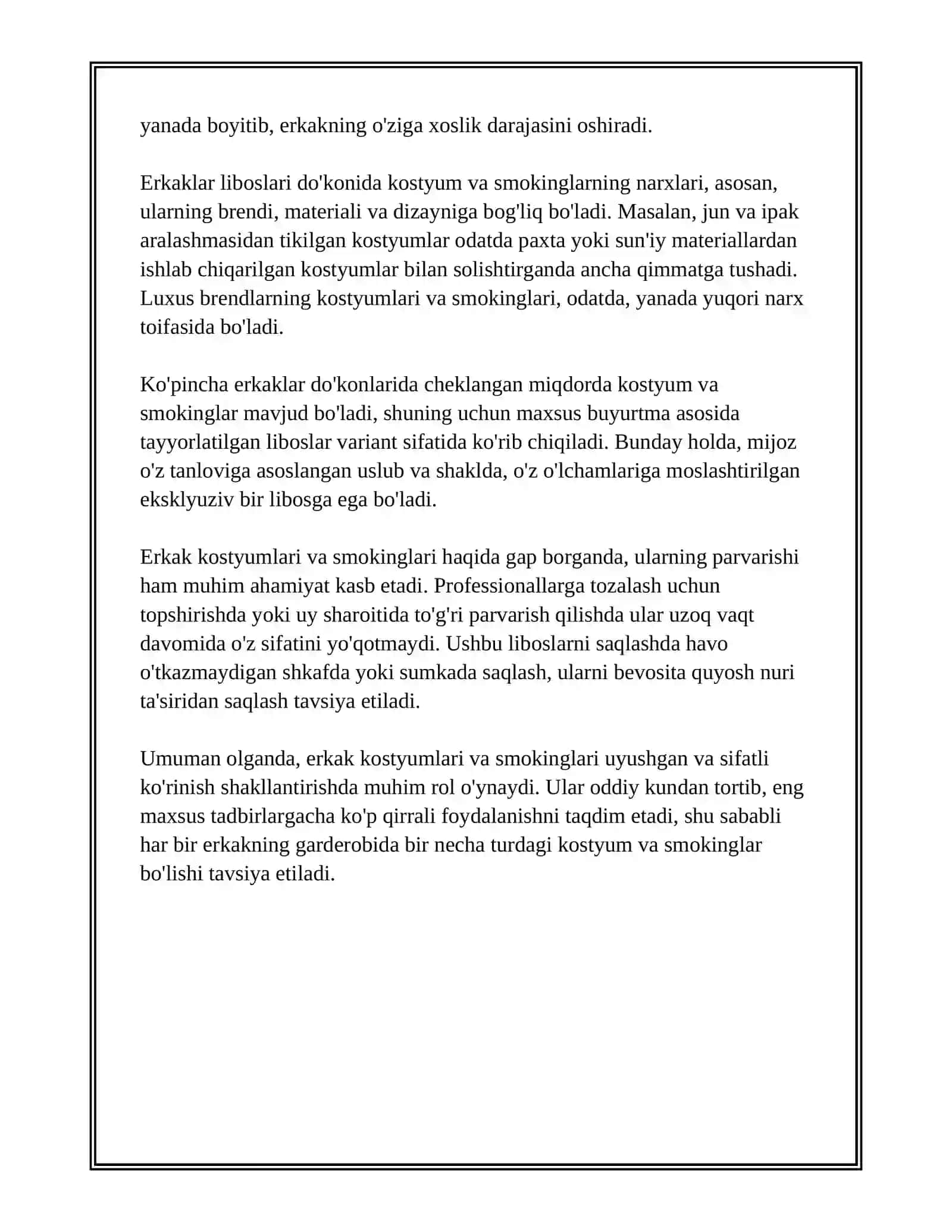 ERKAKLAR KIYIMI DO'KONI 4