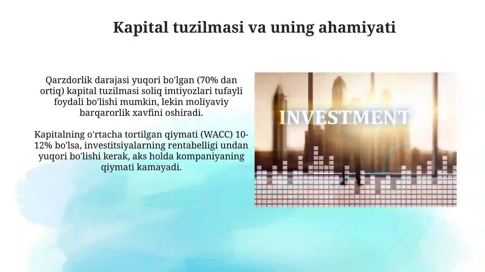Kapital qo’yilmalar va kapital bozori 4