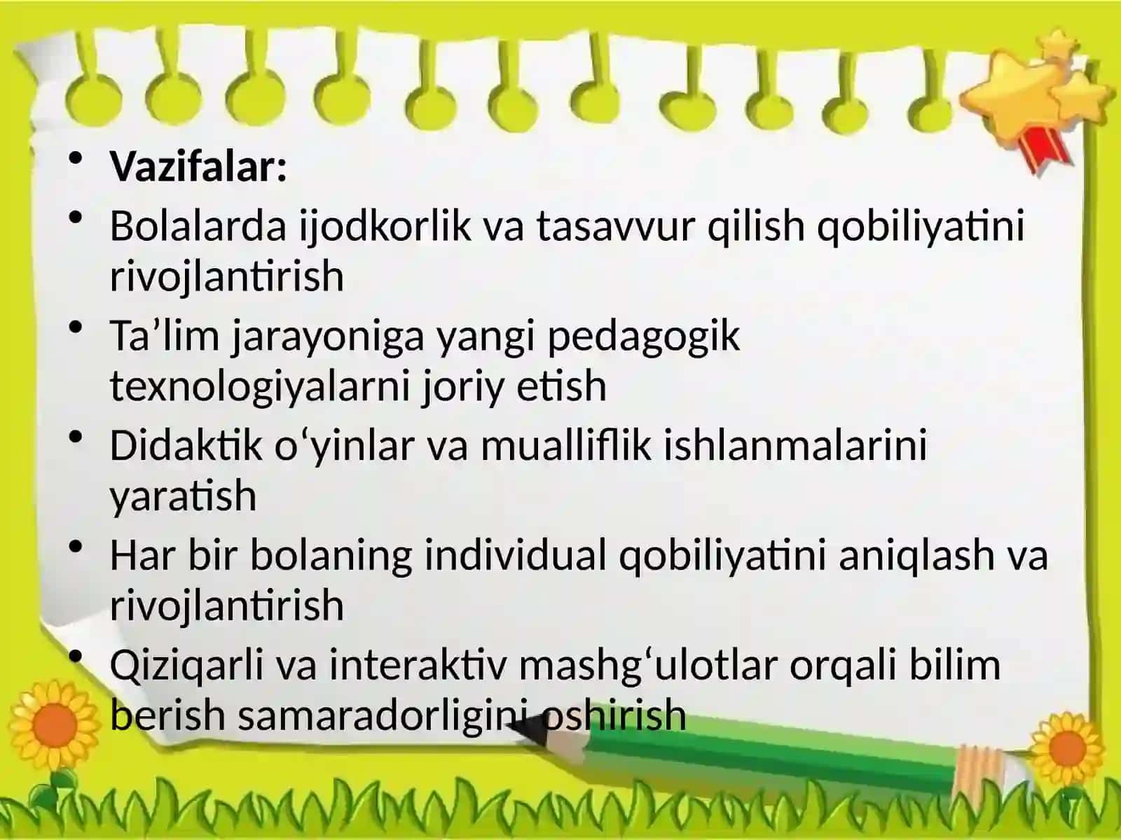 “ENG YAXSHI IJODKOR-IXTIROCHI TARBIYACHI” nominasidatayyorlagan TAQDIMOTI 4