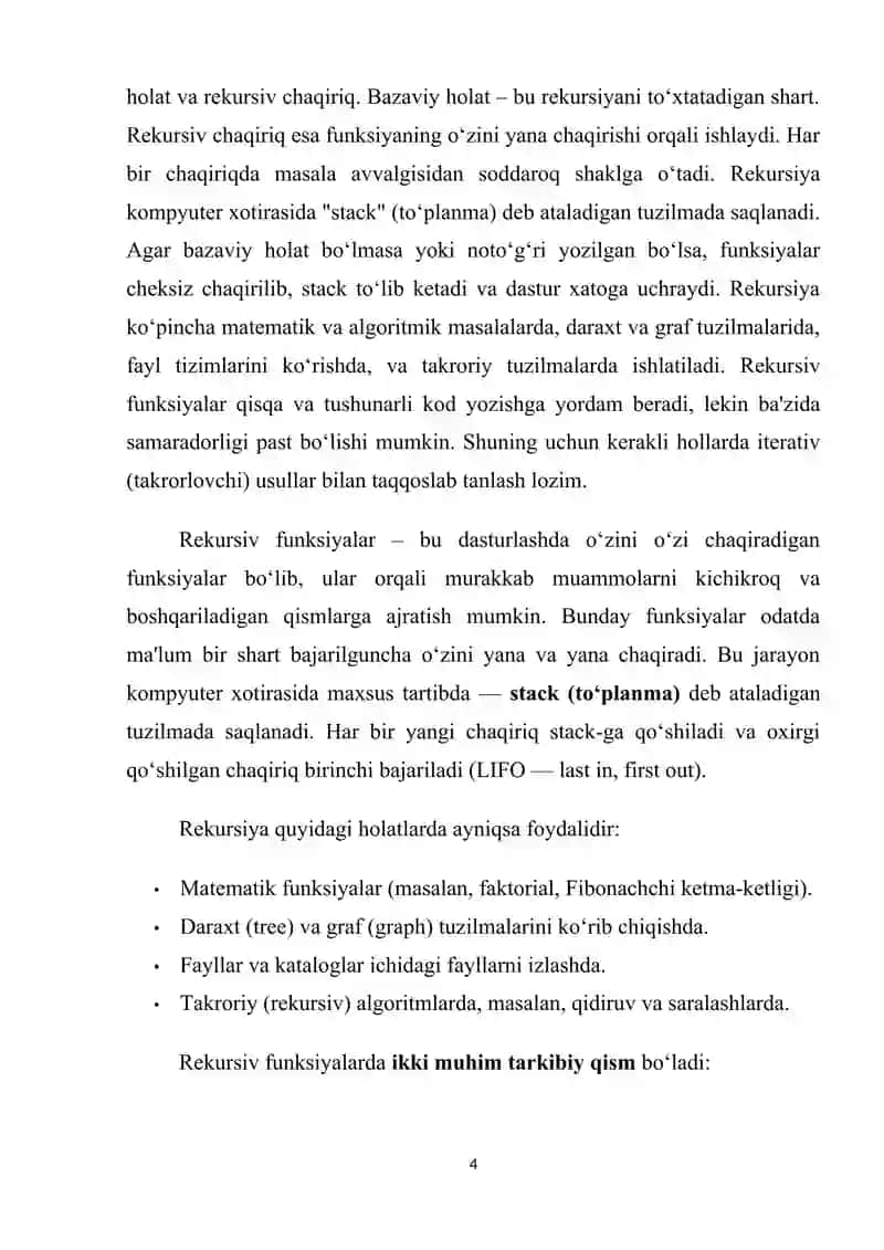 Rekursiv Funksiya 4