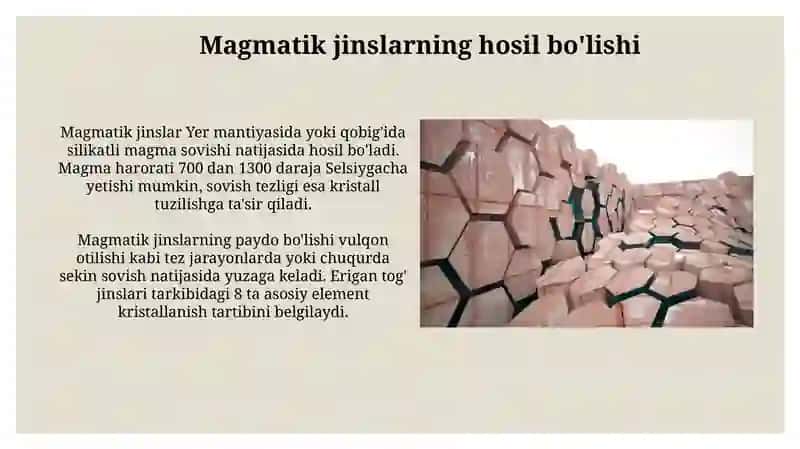 Magmatik tog' jinslari va ularning qurilish xossalari 4