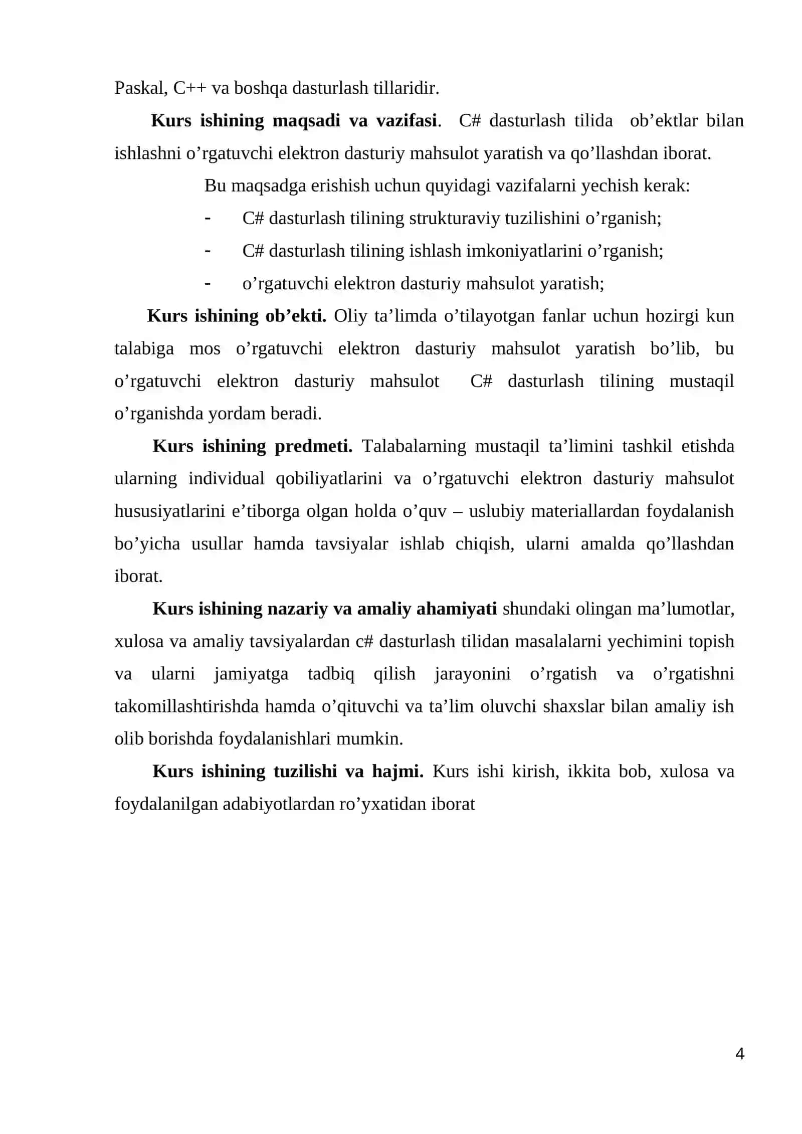 "Dasturlash asoslari" fanidan "C# dasturlashda tilida dasturlashda interfeyslardan foydalanish" 4